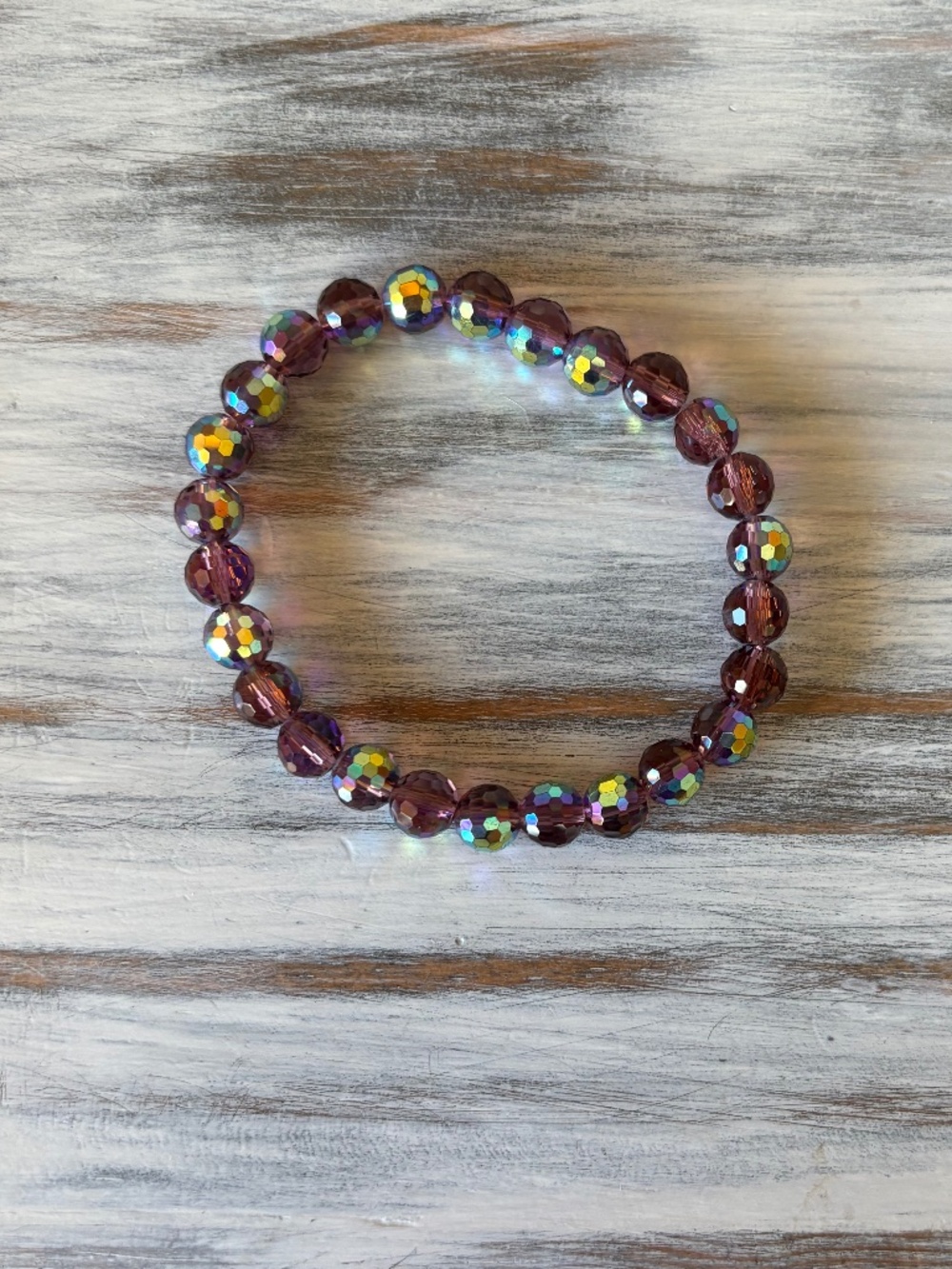 Purple Disco Stretch Bracelet